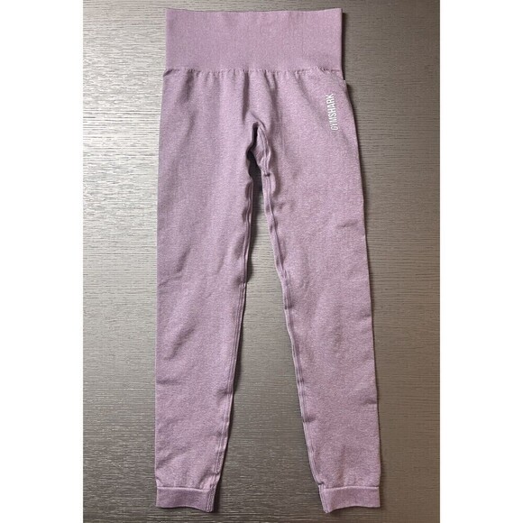Gymshark Women's Adapt Marl Seamless Leggings Light Purple XS New 22" Inseam - Picture 2 of 7